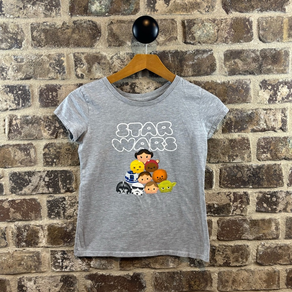 Star Wars Tsum Tsum Gray T-Shirt Girls Sz L